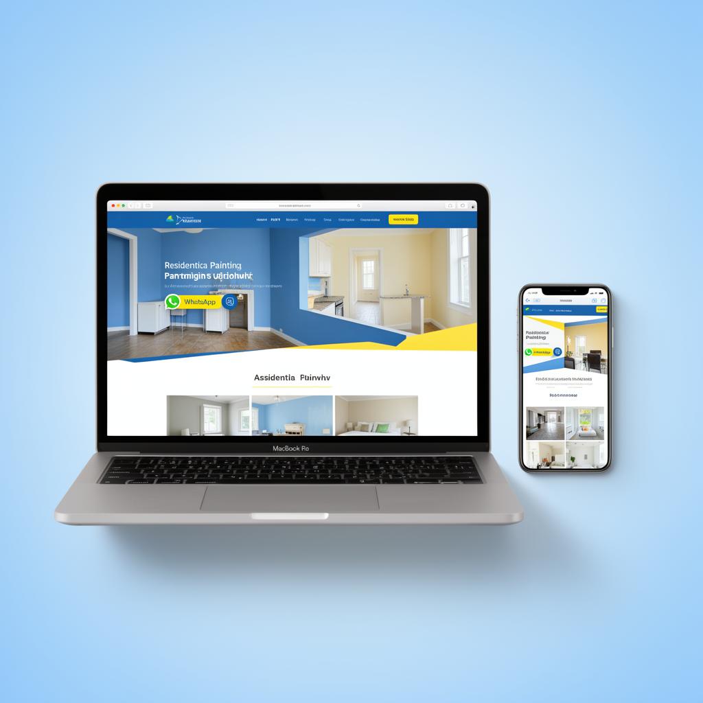 Mockup do site Cor Viva Pinturas